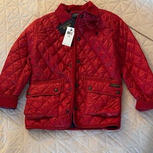 NWT! - Polo by Ralph Lauren Kids Cherry Red Puffer Jacket